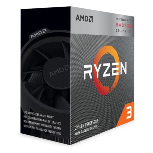 Boîte du processeur AMD Ryzen 3 avec graphismes Radeon Vega (Ryzen 3 3200G)