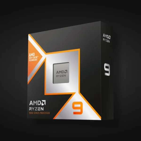 Boîte des processeurs AMD Ryzen 9 série 9000 avec 3D V-Cache, dont le Ryzen 9 9950X3D