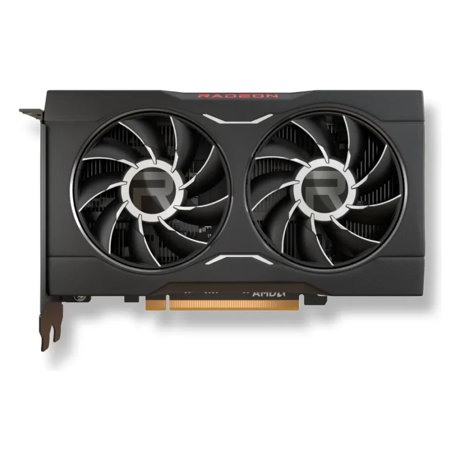 Carte graphique AMD Radeon RX 6650 XT vue de face