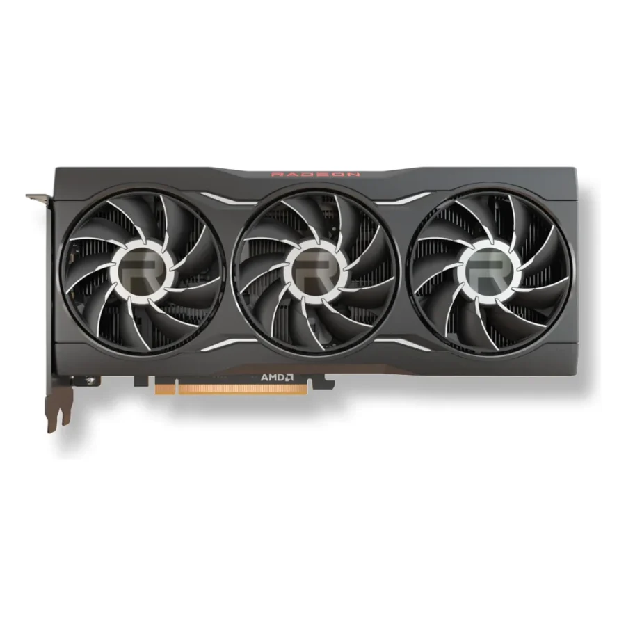 Carte graphique AMD Radeon RX 6750 XT de référence vue de face