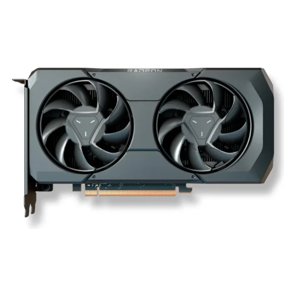 Carte graphique AMD Radeon RX 7600 XT vue de face