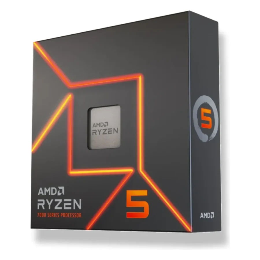 Boîte des processeurs AMD Ryzen 5 série 7000, gamme du Ryzen 5 7600