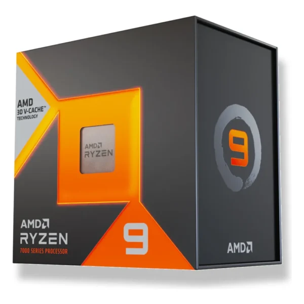 Boîte des processeurs AMD Ryzen 9 série 7000 avec technologie 3D V-Cache, gamme du Ryzen 9 7900X3D