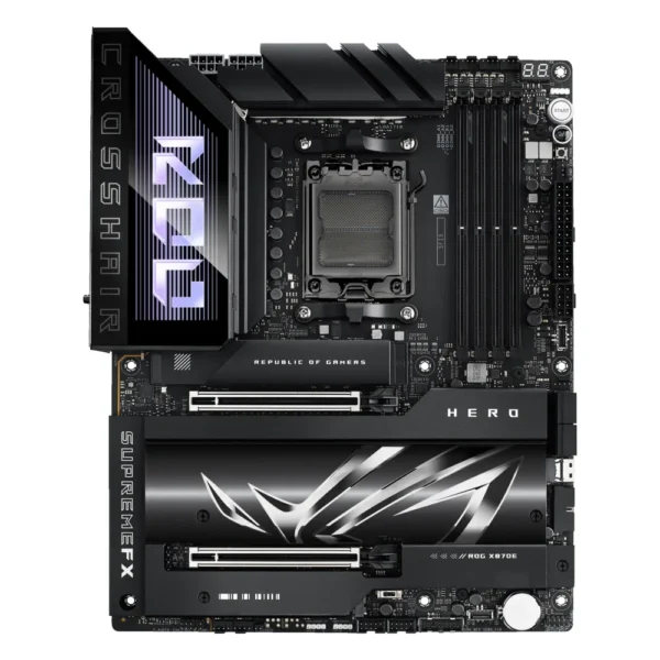 Carte mère ASUS ROG CROSSHAIR X870E HERO (AM5, chipset X870E), vue de face