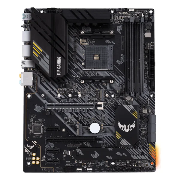 Carte mère ASUS TUF GAMING B550-PLUS (AM4, chipset B550), vue de face