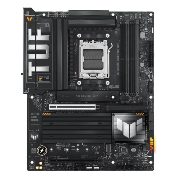 Carte mère ASUS TUF GAMING X870-PLUS WIFI (AM5, chipset X870), vue de face