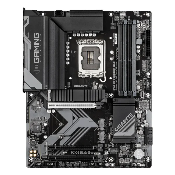 Carte mère Gigabyte B760 GAMING X DDR4 GEN5 (LGA 1700, chipset B760), vue de face