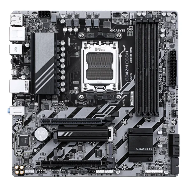 Carte mère Gigabyte B840M DS3H (AM5, chipset B840), vue de face