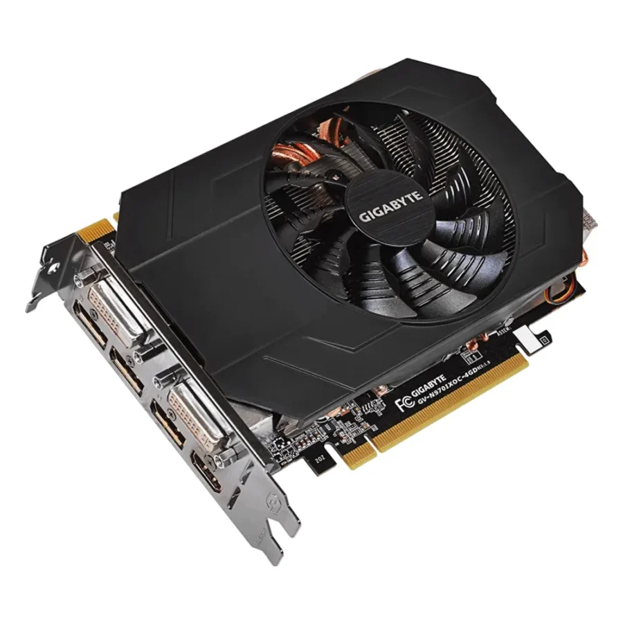 Carte graphique GeForce GTX 970 : modèle compact GIGABYTE GeForce GTX 970 ITX OC à un ventilateur