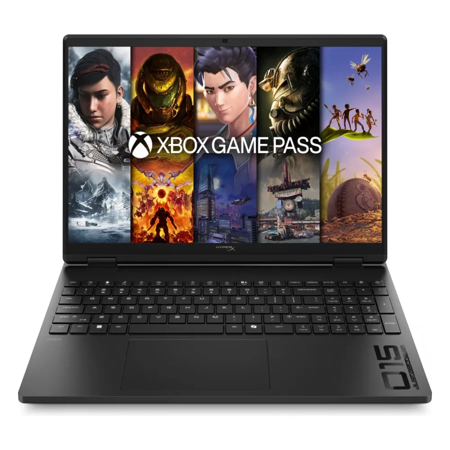 PC portable HP HyperX OMEN 15 noir vu de face