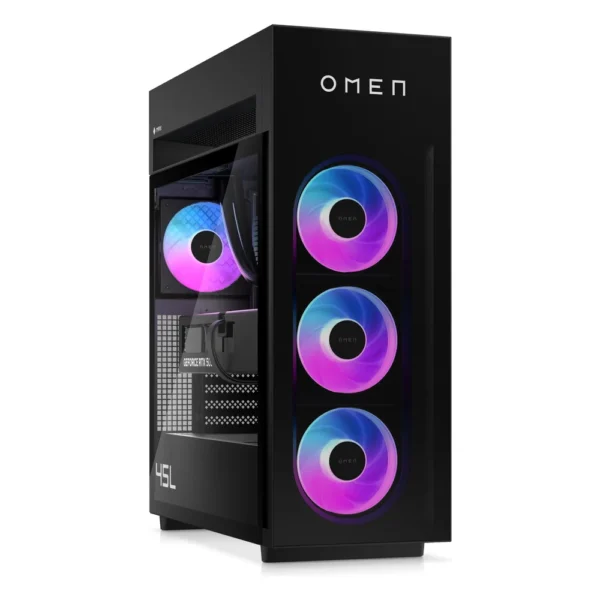 Grande tour HP OMEN MAX 45L noire à trois ventilateurs RGB