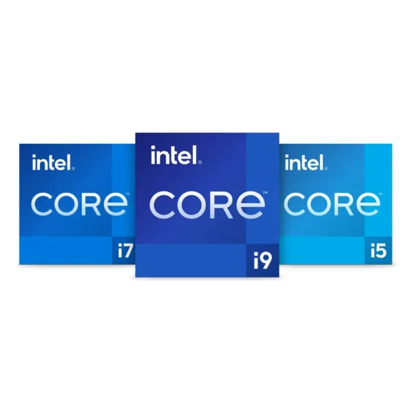Logos des processeurs Intel Core de 12e génération (Core i7, i9 et i5), gamme du Core i5-12400F