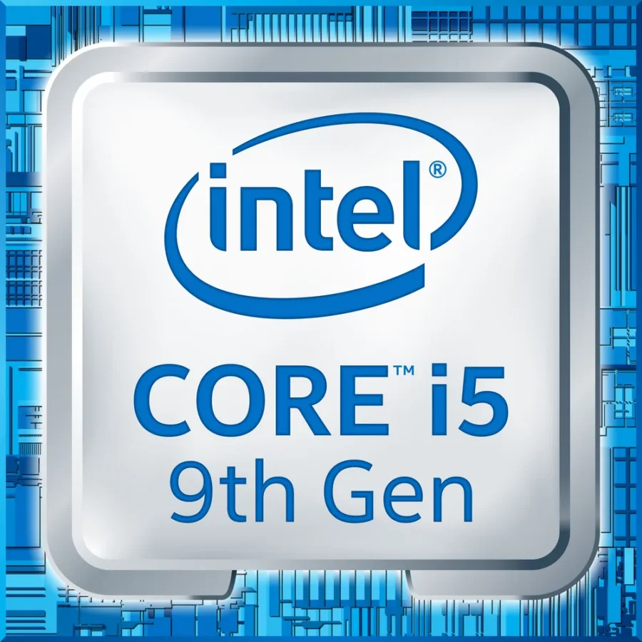 Logo des processeurs Intel Core i5 de 9e génération, gamme du Core i5-9400F
