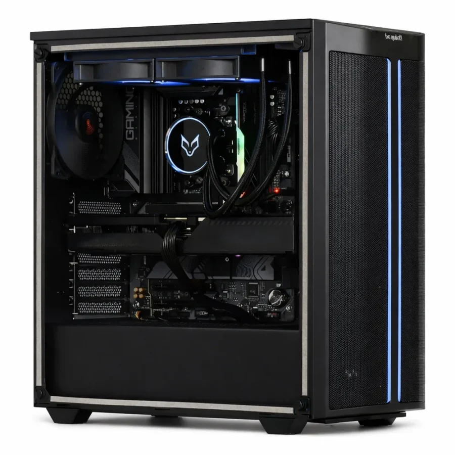 PC gamer LDLC Zen-M5 X3D noir vitré à liseré lumineux bleu