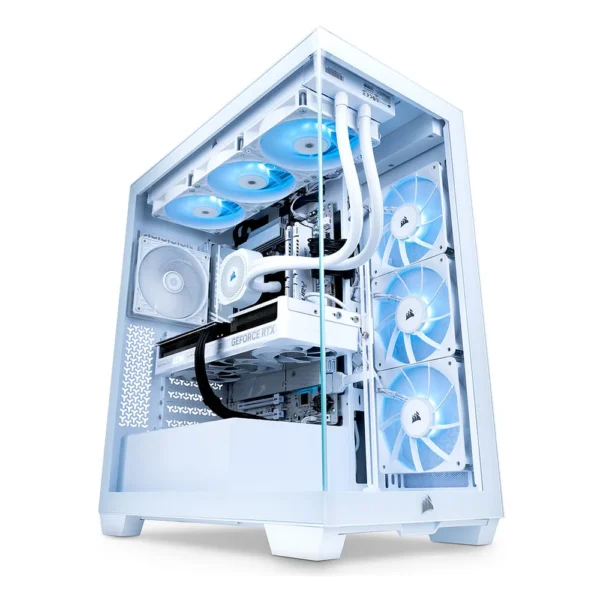 PC Gamer Solstice blanc dans un boîtier Corsair 3500X
