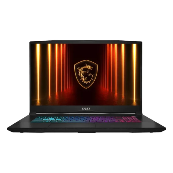 PC portable MSI Katana 17 HX ouvert, écran 17,3 pouces