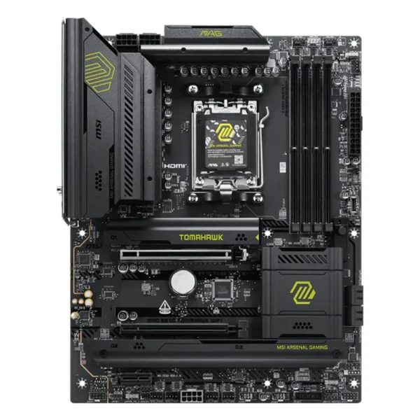 Carte mère MSI MAG B850 TOMAHAWK WIFI (AM5, chipset B850), vue de face