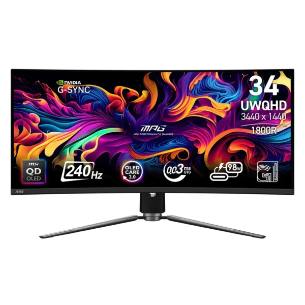 Écran gaming MSI MPG 341CQPX QD-OLED (34,2 pouces, QD-OLED)