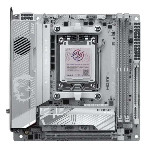 Carte mère MSI MPG X870I EDGE TI EVO WIFI (AM5, chipset X870), vue de face