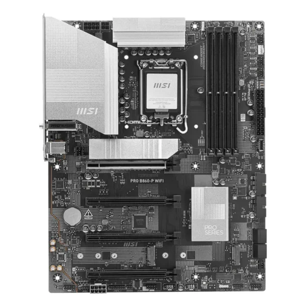 Carte mère MSI PRO B860-P WIFI (LGA 1851, chipset B860), vue de face