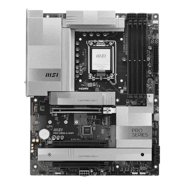 Carte mère MSI PRO Z890-A WIFI (LGA 1851, chipset Z890), vue de face