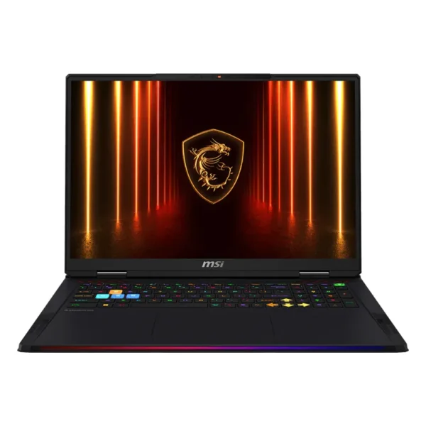 PC portable MSI Raider A18 HX noir à barre lumineuse