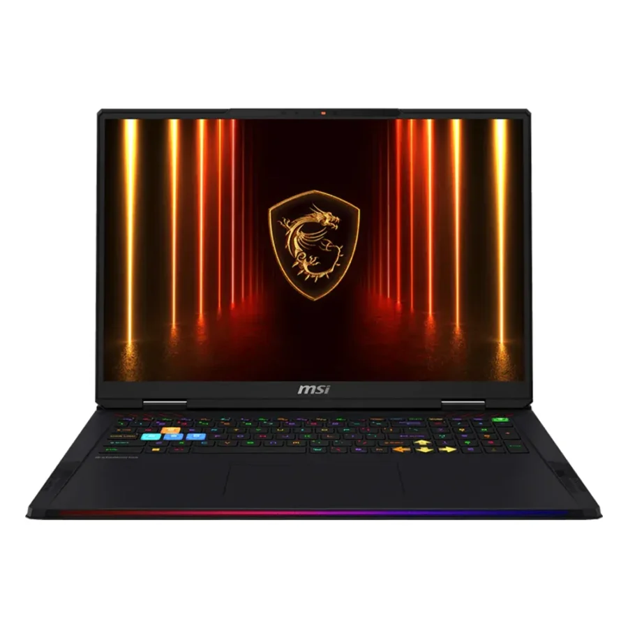 PC portable MSI Raider A18 HX noir à barre lumineuse