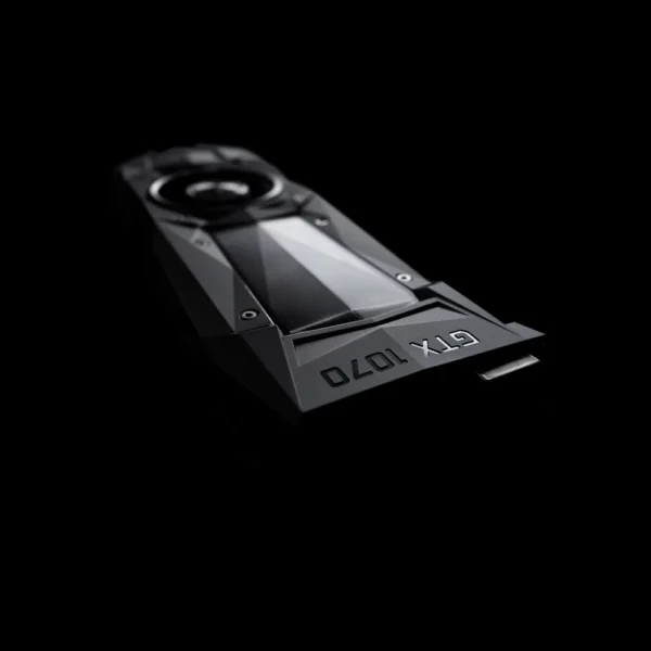 Carte graphique NVIDIA GeForce GTX 1070 Founders Edition vue de trois quarts
