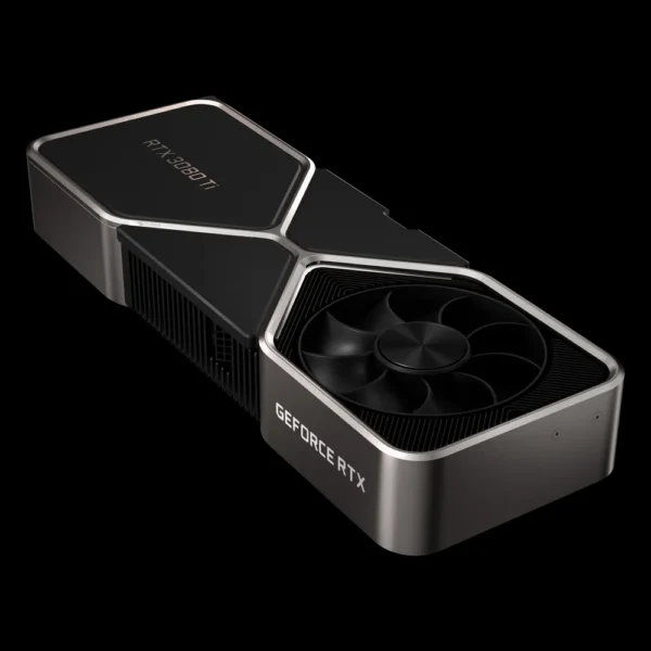 Carte graphique NVIDIA GeForce RTX 3080 Ti Founders Edition vue de trois quarts