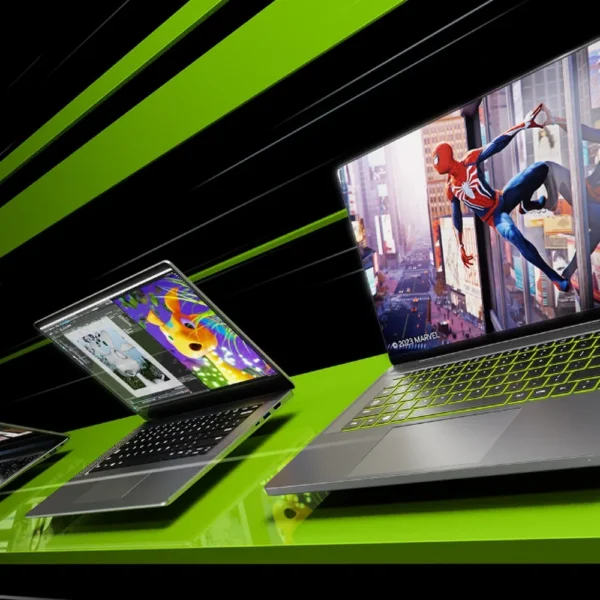 Visuel officiel NVIDIA des GPU GeForce RTX série 40 pour PC portables (GeForce RTX 4050 Laptop)